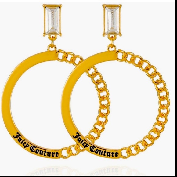 Juicy Couture Gold Hoop dangle great for going out Y2K look st… - Picture 1 of 2